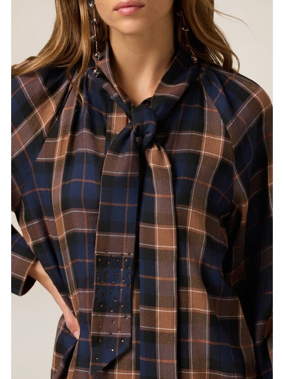 Oltre Oltre Blusa 2056J000827N0Z4 Marrone Baggy Fit