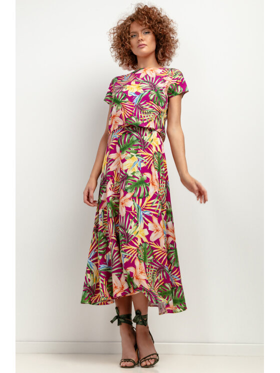 Tessita Tessita Spódnica maxi SPÓDNICA_T407_5_XXL Fioletowy Regular Fit