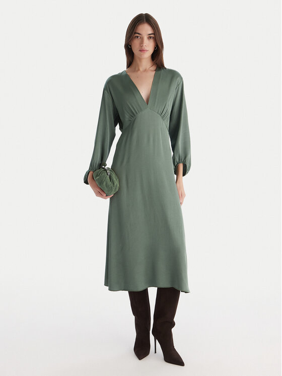 ViCOLO ViCOLO Koktejlové šaty TF0250 Zelená Regular Fit