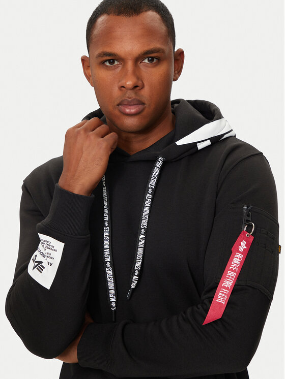 Alpha Industries Alpha Industries Majica dugih rukava 126803 Crna Regular Fit