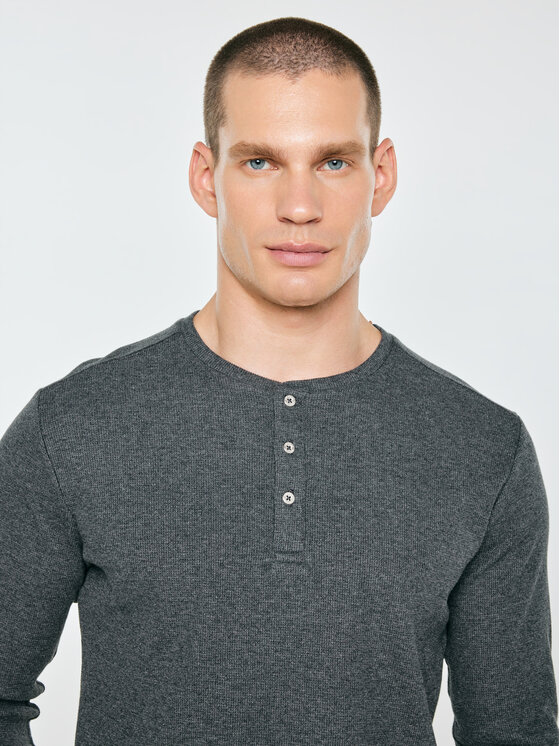 BIG STAR BIG STAR Longsleeve MERRTER Szary Basic Fit