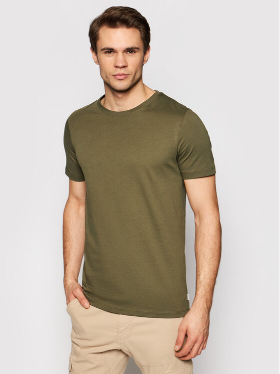 Jack&Jones T-shirt Orrganic Basic 12156101 Zelena Slim Fit