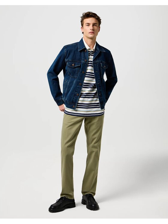 Wrangler Wrangler Jeansy CASEY CHINO Zielony Straight Fit