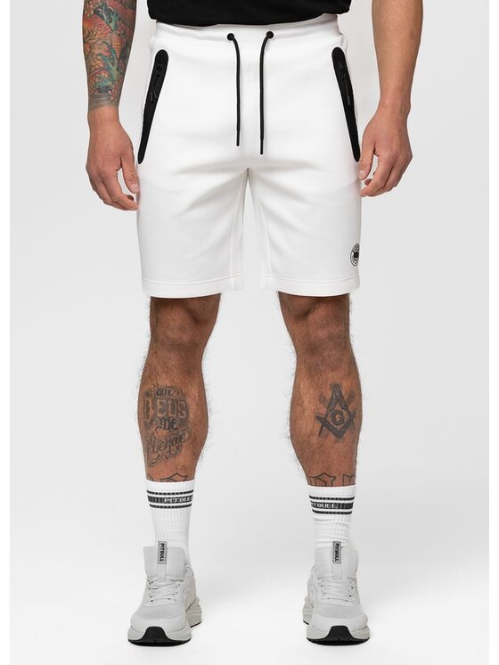 PITBULL PITBULL Szorty materiałowe DOGWOOD Biały Regular Fit