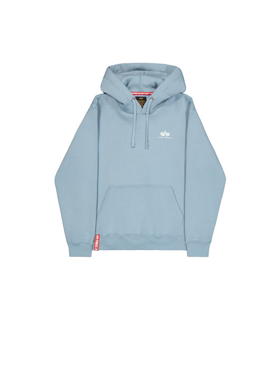 Alpha Industries Alpha Industries Bluza Basic Small Logo Hoodie Błękitny Regular Fit