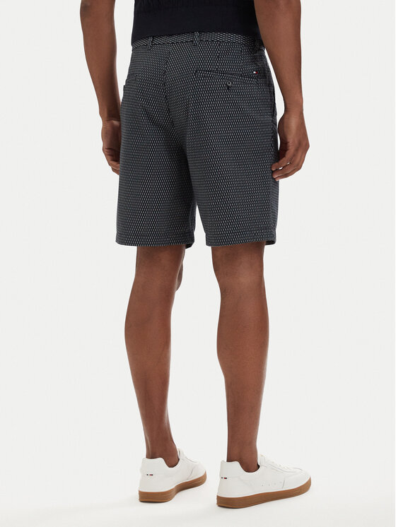 Tommy Hilfiger Tommy Hilfiger Pantaloncini di tessuto Dover Print MW0MW42353 Blu scuro Slim Fit