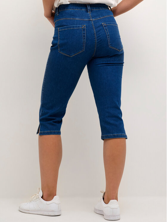 Kaffe Kaffe Παντελόνι Capri Vicky 10505521 Μπλε Slim Fit