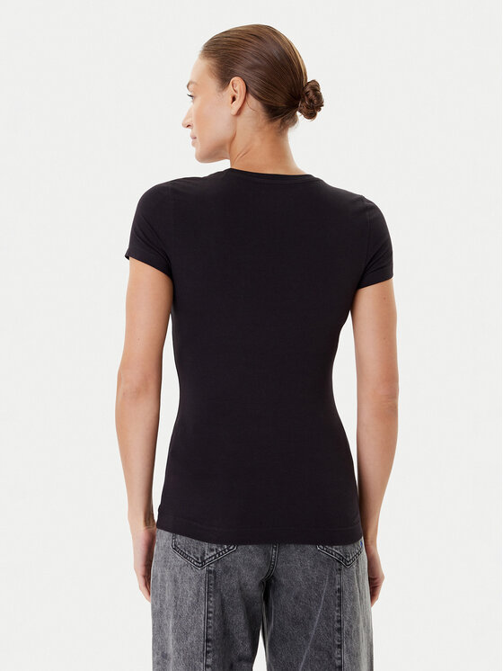 Guess Guess Tričko W5YI16 J1314 Čierna Regular Fit