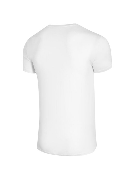 4F 4F Tričko 4FWSS25TTSHM3096-10S Biela Regular Fit