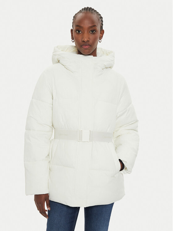 Calvin Klein Jeans Calvin Klein Jeans Geacă de iarnă J20J224107 Écru Relaxed Fit