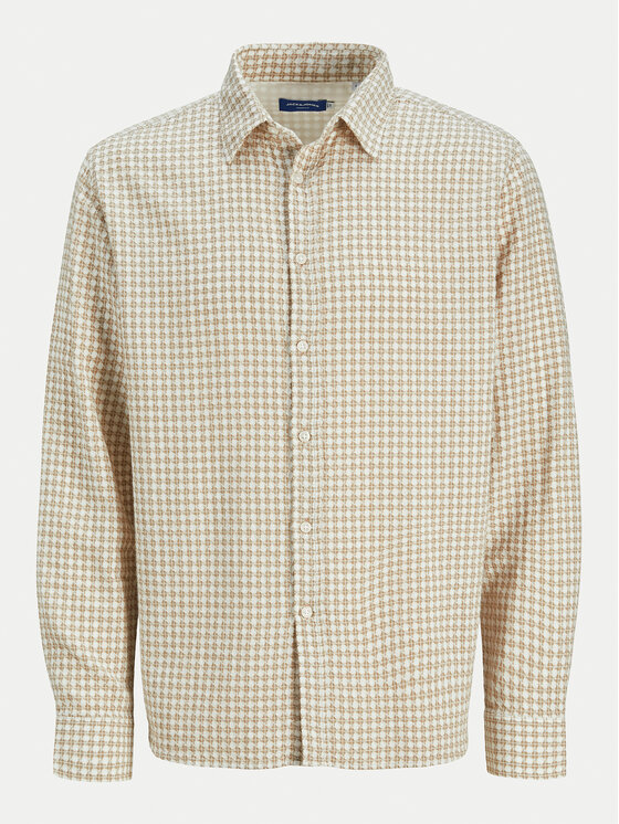 Jack & Jones Jack & Jones Koszula Joshua 12260673 Beżowy Relaxed Fit