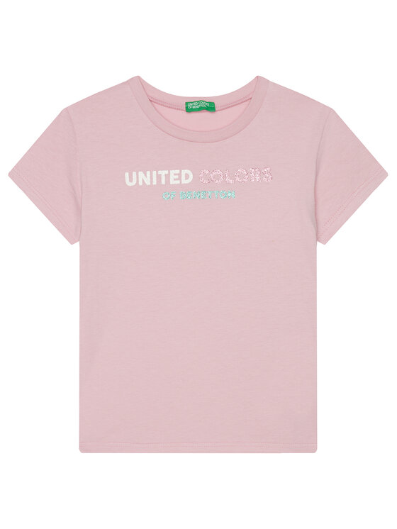 United Colors Of Benetton United Colors Of Benetton T-Shirt 3I1XC10MZ Růžová Regular Fit
