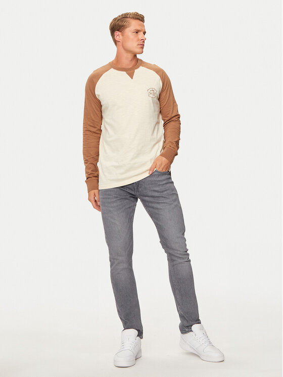 INDICODE INDICODE Hosszú ujjú Canton 45-657 Barna Regular Fit
