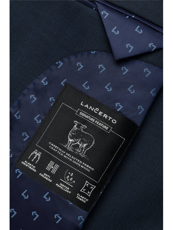 Lancerto Lancerto Garnitur Cabra GA073126000017 Granatowy Slim Fit