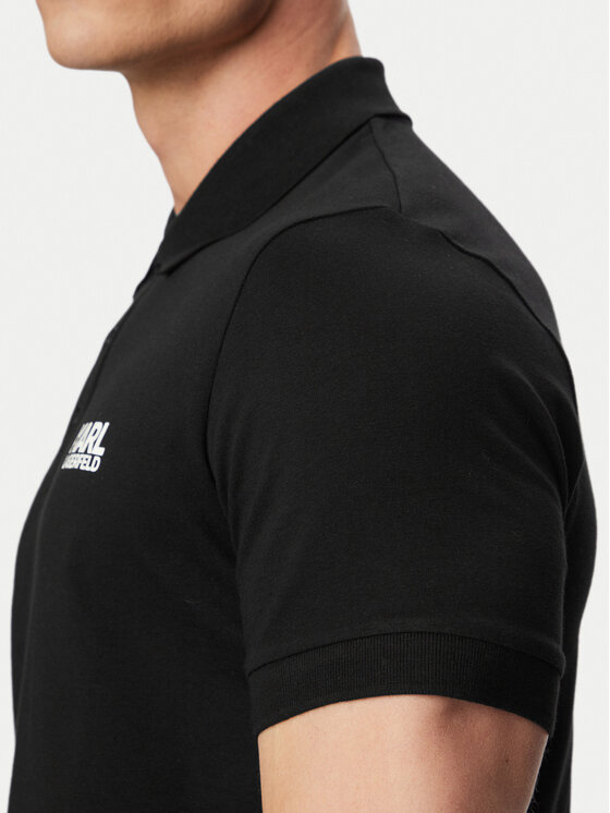 KARL LAGERFELD KARL LAGERFELD Tricou polo 745780 500235 Negru Regular Fit