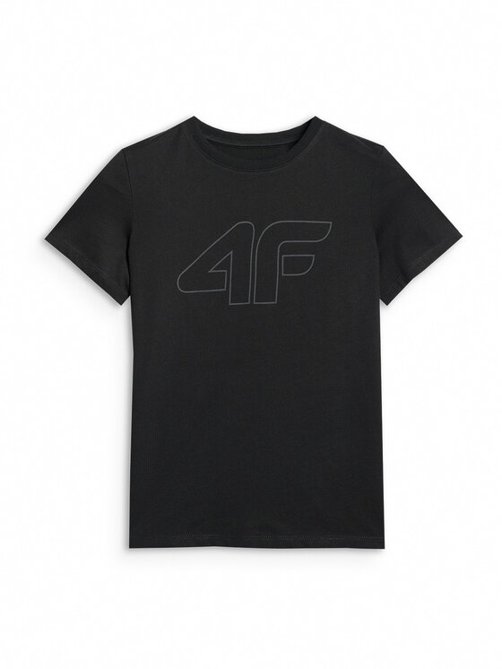 4F 4F T-Shirt BASIC+ Czarny Oversize