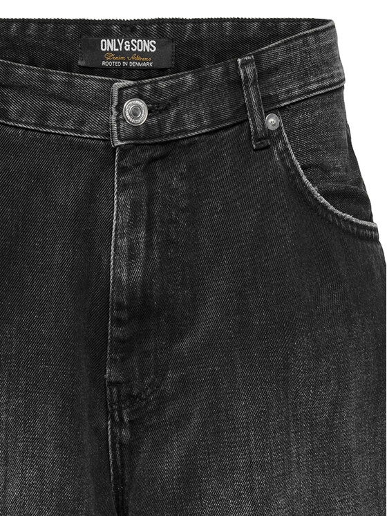Only & Sons Only & Sons Pantaloncini di jeans Carl 22032957 Nero Balloon Fit