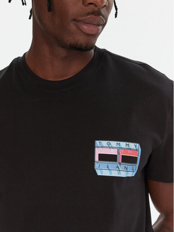 Tommy Jeans Tommy Jeans Póló DM0DM21980 Fekete Regular Fit