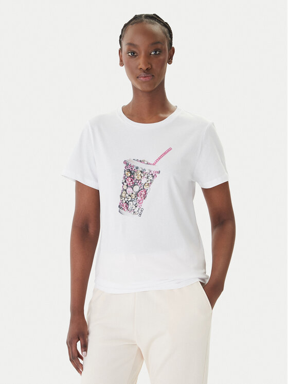 Liu Jo Liu Jo Tricou WA6237 JS923 Alb Regular Fit
