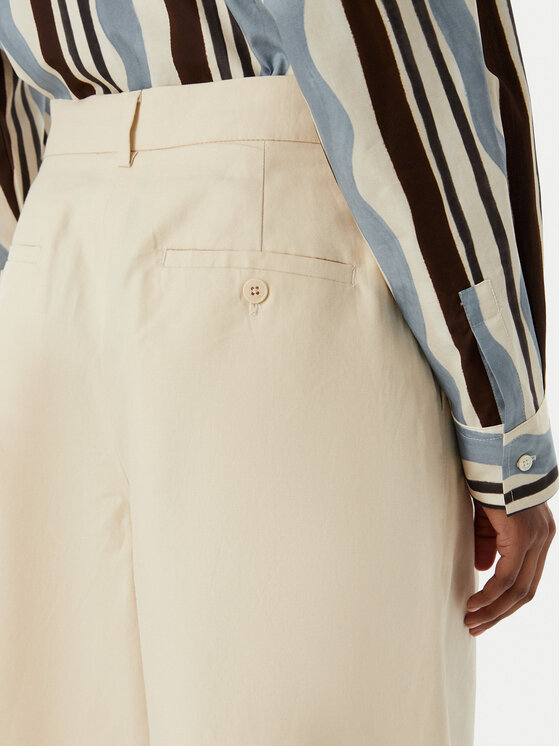 Weekend Max Mara Weekend Max Mara Bermudu šorti Ecuba 2515141032 Écru Regular Fit