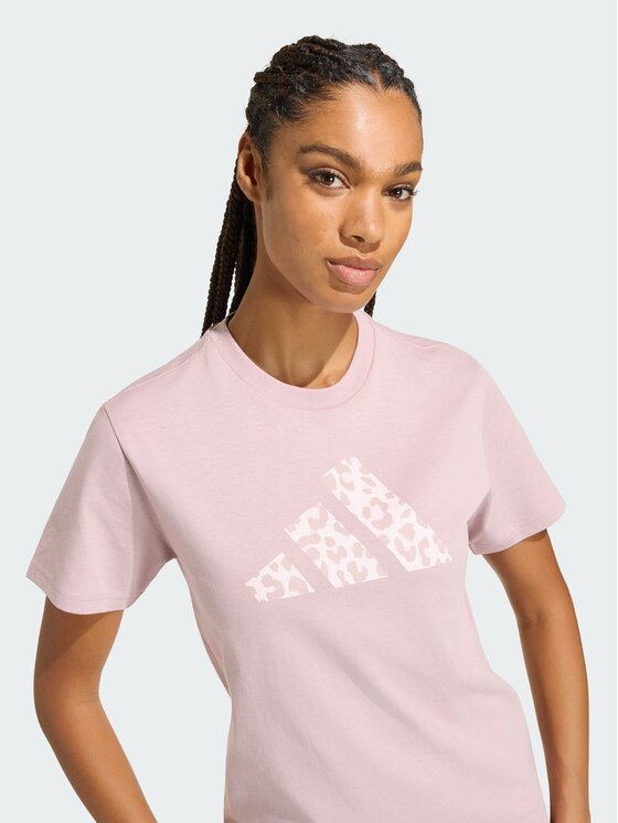 adidas adidas T-Shirt Animal Graphic Różowy jasny Regular Fit