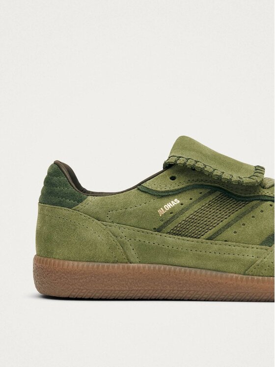ALOHAS ALOHAS Sneakersy Tb.490 Club Suede Green Leather Sneakers Zielony