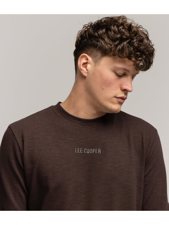 Lee Cooper Lee Cooper Longsleeve MARCEL 2150 Brązowy Regular Fit