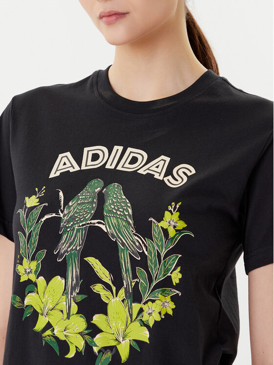 adidas adidas Majica FARM Graphic JV8609 Črna Regular Fit