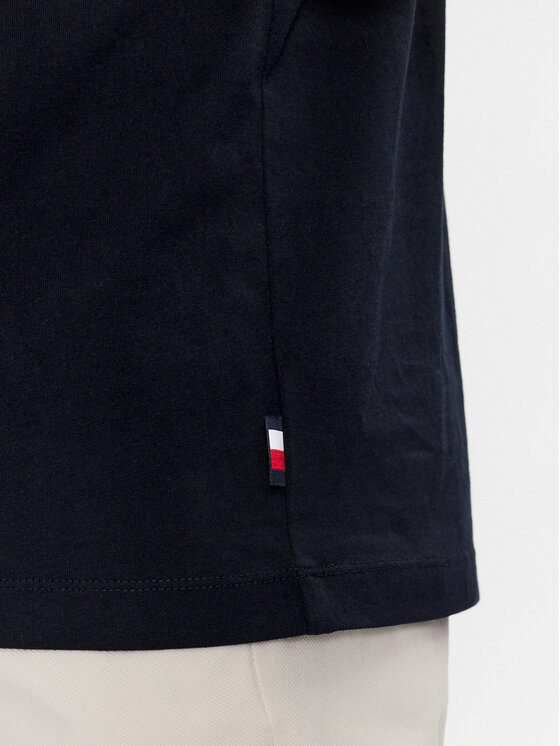 Tommy Hilfiger Tommy Hilfiger Tričko Label Hd Print Tee MW0MW34391 Tmavomodrá Regular Fit