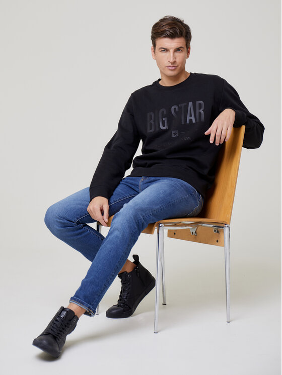 BIG STAR BIG STAR Bluza ecodort_906 Czarny Basic Fit