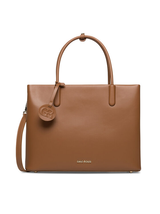 Sac à Main Sergio Rossi Cuir Grainé Marron - Très Bon état, Occasion De Luxe