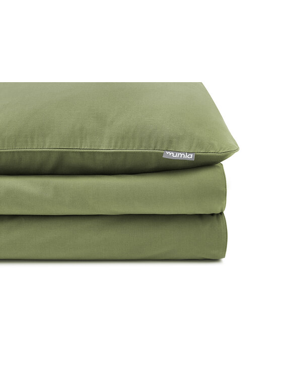 Mumla Mumla Komplet pościeli Basic Khaki Zielony