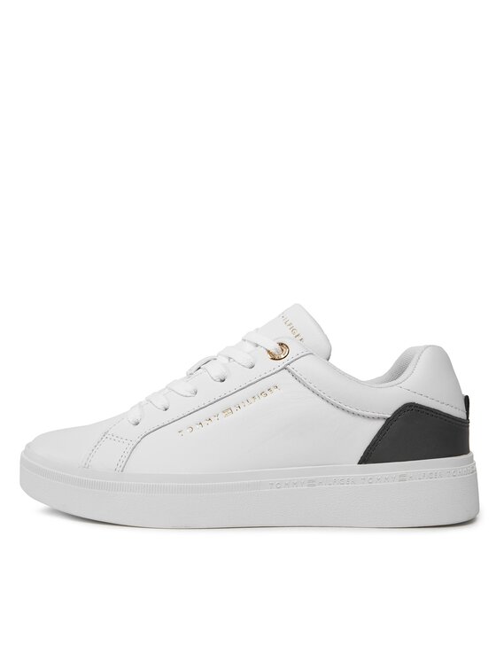 Tommy Hilfiger Tommy Hilfiger Laisvalaikio batai Elevated Essential Court Sneaker FW0FW07635 Balta