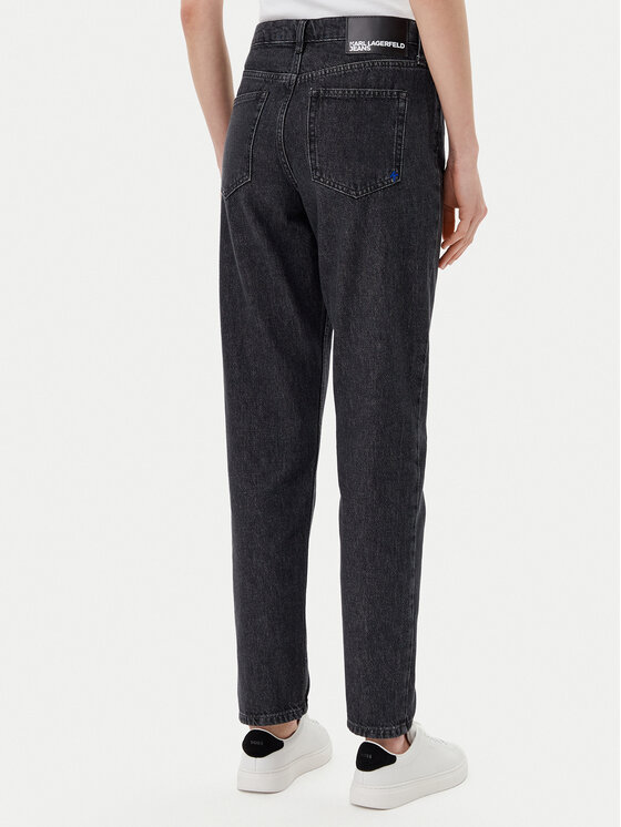 Karl Lagerfeld Jeans Karl Lagerfeld Jeans Traperice A2W10138 Crna Mom Fit