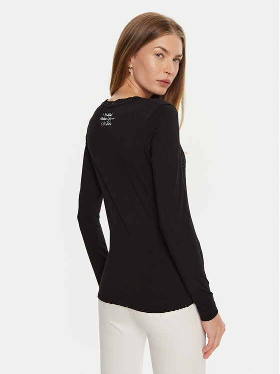 Guess Guess Μπλουζάκι W4BI28 J1314 Μαύρο Regular Fit