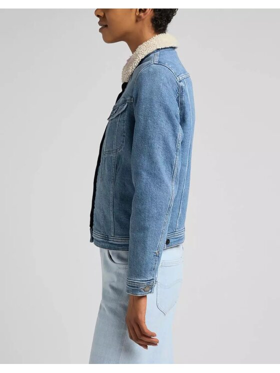 Lee Lee Kurtka damska SHERPA RIDER Niebieski Regular Fit