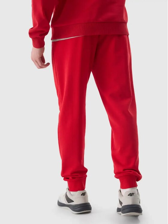 4F 4F Spodnie dresowe 4FWSS24 TTROM603 61S CIEMNA CZERWIEŃ XL Czerwony Regular Fit