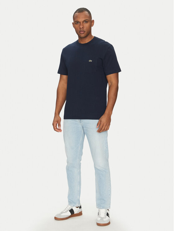 Lacoste Lacoste T-shirt TH2827 Tamnoplava Regular Fit