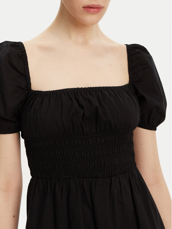 Tommy Jeans Tommy Jeans Sommerkleid Voile DW0DW21334 Schwarz Regular Fit