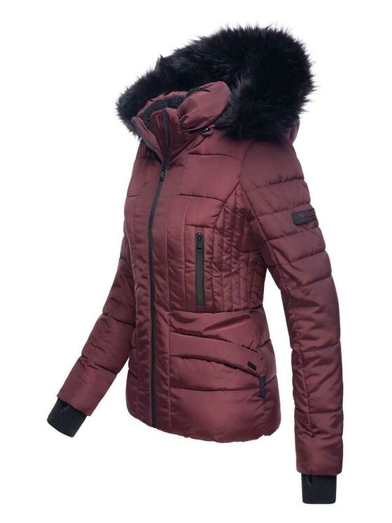 Navahoo Navahoo Kurtka zimowa Adele Bordowy Casual Fit