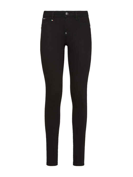 PHILIPP PLEIN PHILIPP PLEIN Jegginsy 30899 Czarny Jegging Fit