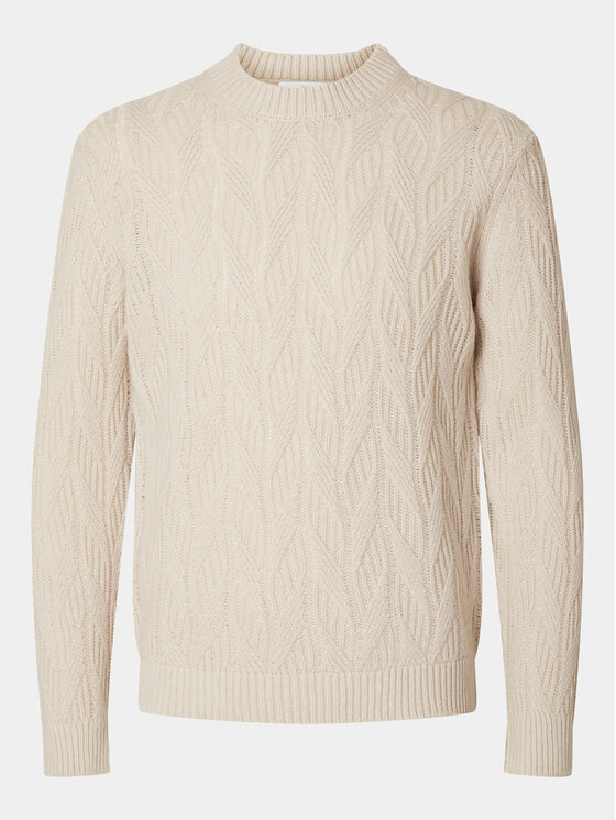 Selected Homme Selected Homme Pulover 16086686 Bej Regular Fit