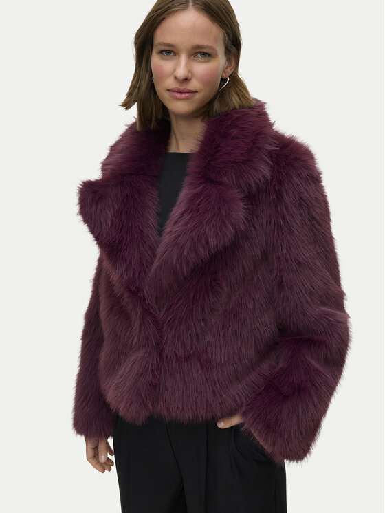 Vero Moda Vero Moda Futro Nora 10336482 Fioletowy Regular Fit