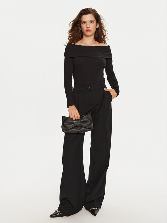 Vila Vila Bluză Ommi 14104637 Negru Regular Fit