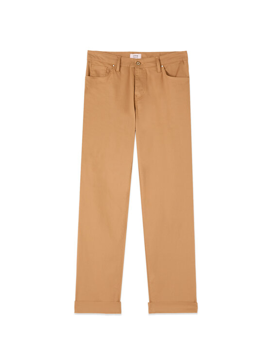 Oltre Oltre Spodnie materiałowe P740R008874N022 Brązowy Regular Fit