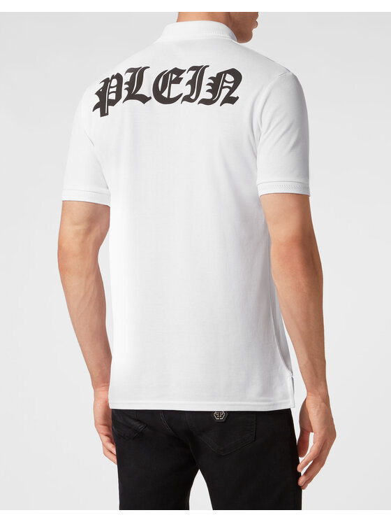 PHILIPP PLEIN PHILIPP PLEIN Polo 295 Biały Slim Fit