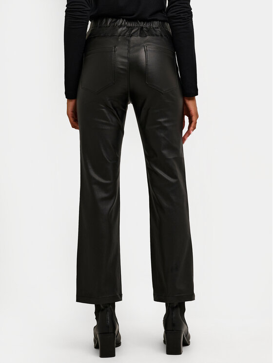 Kaffe Kaffe Hlače od imitacije kože Ada 10503875 Crna Slim Fit
