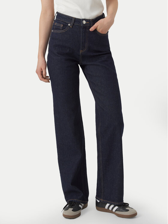 Vero Moda Jeansy Tessa 10297608 Granatowy Wide Leg