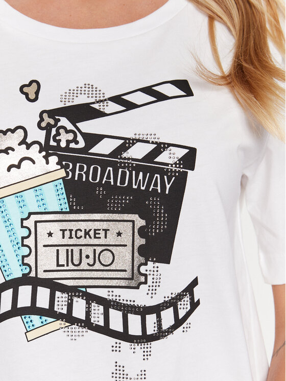 Liu Jo Sport Liu Jo Sport T-shirt TA3188 JS923 Bijela Regular Fit