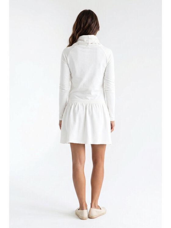 FIGL FIGL Sukienka codzienna M1378 Kremowy Straight Fit